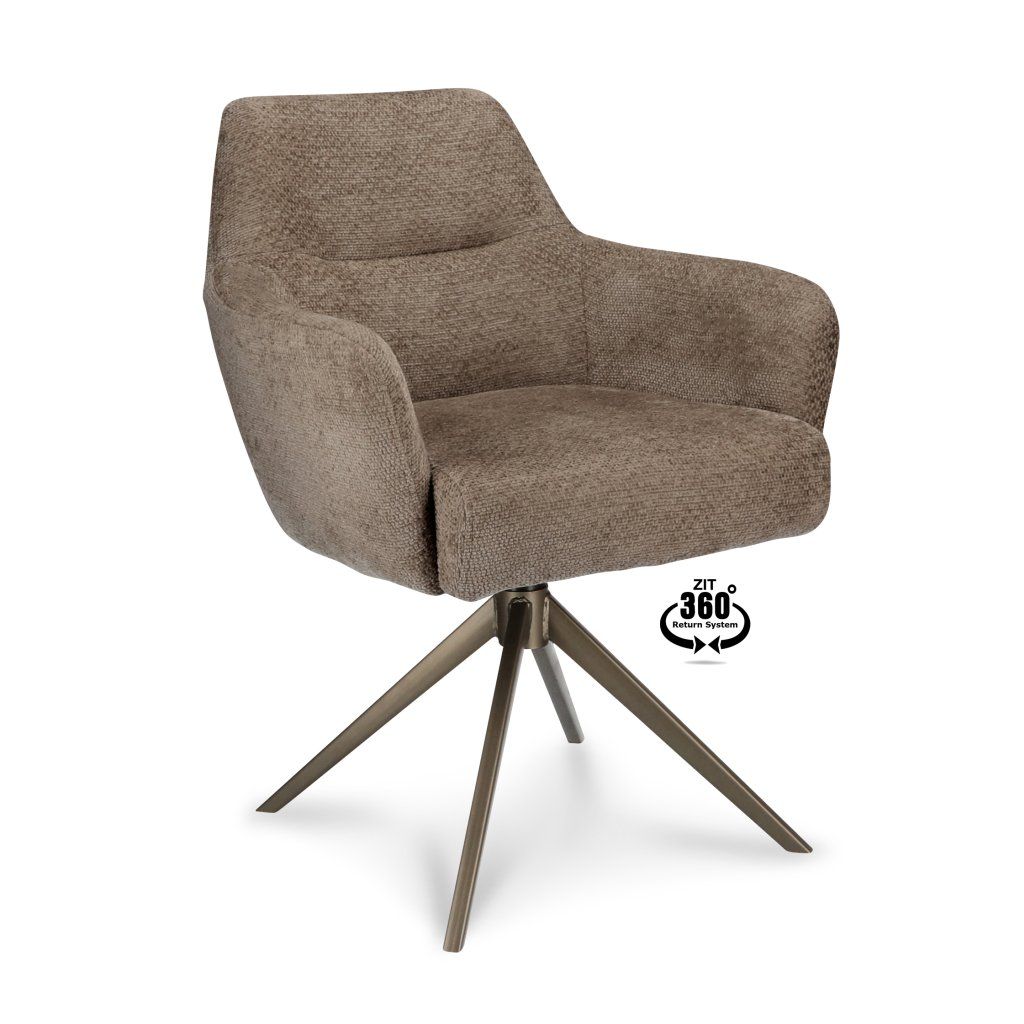 Židle s područkami Bowie 360 Stof Movie Desert 109 Leg Bronze 360° Return-system (Color Desert 109)