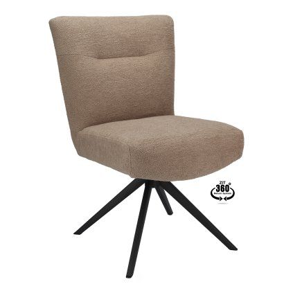 Židle Monet Stof Gear  Natural 01 Leg Black 360° Return-system (Color Natural 01)