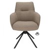 Židle s područkami Connor Stof Glory Beige 05 Leg Black 360° Return-system (Color Beige 05)