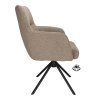 Židle s područkami Connor Stof Glory Beige 05 Leg Black 360° Return-system (Color Beige 05)
