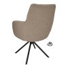 Židle s područkami Connor Stof Glory Beige 05 Leg Black 360° Return-system (Color Beige 05)