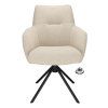 Židle s područkami Connor Stof Glory Beige 05 Leg Black 360° Return-system (Color Beige 05)