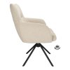 Židle s područkami Connor Stof Glory Beige 05 Leg Black 360° Return-system (Color Beige 05)