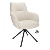 Židle s područkami Connor Stof Glory Beige 05 Leg Black 360° Return-system (Color Beige 05)