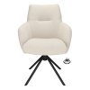 Židle s područkami Connor Stof Glory Beige 05 Leg Black 360° Return-system (Color Beige 05)