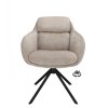 Židle s područkami Valente Stof Stella Camel 09 Leg Black 360° Return-system (Color Camel 09)