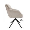 Židle s područkami Valente Stof Stella Camel 09 Leg Black 360° Return-system (Color Camel 09)