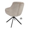 Židle s područkami Valente Stof Stella Camel 09 Leg Black 360° Return-system (Color Camel 09)