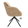 Židle s područkami Valente Stof Stella Camel 09 Leg Black 360° Return-system (Color Camel 09)