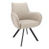 Židle s područkami Zenith Stof Taurus Natural 01 Leg Black 360° Return-system (Color Natural 01)