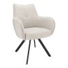 Židle s područkami Zenith Stof Taurus Natural 01 Leg Black 360° Return-system (Color Natural 01)