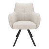 Židle s područkami Zenith Stof Taurus Natural 01 Leg Black 360° Return-system (Color Natural 01)