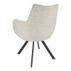 Židle s područkami Zenith Stof Taurus Natural 01 Leg Black 360° Return-system (Color Natural 01)