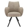 Židle s područkami Zenith Stof Taurus Natural 01 Leg Black 360° Return-system (Color Natural 01)