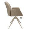 Židle s područkami Wayne Stof Glory Beige 05 Leg Black 360° Return-system (Color Beige 05)