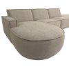 Velká rohová pohovka holandské výroby v elegantním Beige odstínu, s jemně tvarovanými liniemi pro maximální pohodlí a styl.