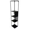 Unikátní kovový regál s hladkým, moderním povrchem, ideální pro minimalistický design.