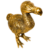Mosazná soška ptáka Dodo s jemnými detaily a vintage vzhledem.