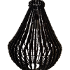 Závěsná lampa tvořená černými kuličkami spojenými dohromady, která přináší moderní a dynamický design.