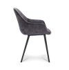 Židle s područkami Taylor Stof Adore  Copper 126 Leg Black (Color Copper 126)