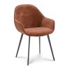 Židle s područkami Taylor Stof Adore  Copper 126 Leg Black (Color Copper 126)