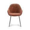 Židle s područkami Taylor Stof Adore  Copper 126 Leg Black (Color Copper 126)
