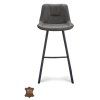 Barová židle Blake ZH 80 Microleder Bull Graphite 66 Leg Black (Color Graphite 66)