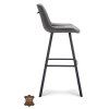 Barová židle Blake ZH 80 Microleder Bull Graphite 66 Leg Black (Color Graphite 66)