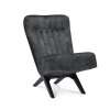 Křeslo Denzel Stof Adore  Forest 162 Leg Black (Color Forest 162)