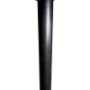 Minimalistická černá lampa s jednoduchým a elegantním designem.