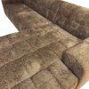 Velké rohové sofa holandské výroby v barvě brandy.