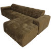 Velké rohové sofa holandské výroby v barvě brandy.