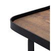 Stylový konferenční stůl Hunt s černou kovovou podnoží a masivní mangovou deskou. Minimalistický design s industriálním nádechem.