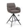 Barová židle s područkami Bliss - ZH 65 Stof Alpine Brown 15 Leg Black 360° Return-system (Color Brown 15)
