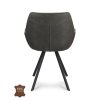 Židle s područkami Pine Microleder Bull Anthracite 67 Leg Black (Color Anthracite 67)