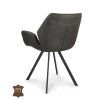 Židle s područkami Pine Microleder Bull Anthracite 67 Leg Black (Color Anthracite 67)