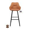 Barová židle s područkami Boost - ZH 80  Microleder Bull Camel 09 Leg Black (Color Camel 09)