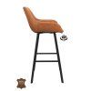 Barová židle s područkami Boost - ZH 80  Microleder Bull Camel 09 Leg Black (Color Camel 09)
