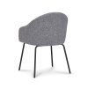 Židle s područkami Beau Stof Oasis Grey 65 Leg Black (Color Grey 65)