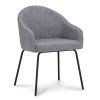 Židle s područkami Beau Stof Oasis Grey 65 Leg Black (Color Grey 65)