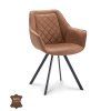 Židle s područkami Jane Microleder Bull Camel 09 Leg Black (Color Camel 09)