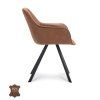 Židle s područkami Jane Microleder Bull Camel 09 Leg Black (Color Camel 09)