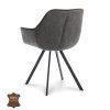 Židle s područkami Jane Microleder Bull Camel 09 Leg Black (Color Camel 09)