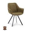 Židle s područkami Jane Microleder Bull Camel 09 Leg Black (Color Camel 09)