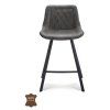 Barová židle Jagger ZH 65 Microleder Bull Graphite 66 Leg Black (Color Graphite 66)