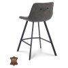 Barová židle Jagger ZH 65 Microleder Bull Graphite 66 Leg Black (Color Graphite 66)