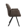 Židle s područkami Jade Stof Cowboy 104 Grey Leg Black (Color 104 Grey)