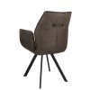 Židle s područkami Jade Stof Cowboy 104 Grey Leg Black (Color 104 Grey)