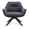 Křeslo Vegas Stof Adore  Anthracite 67 Leg Black (Color Anthracite 67)