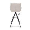 Barová židle s područkami Bliss - ZH 80 Stof Alpine Natural 01 Leg Black 360° Return-system (Color Natural 01)